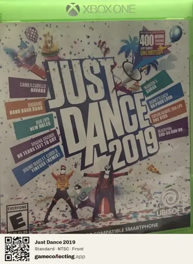 Just Dance 2019 Xbox One, NTSC box front