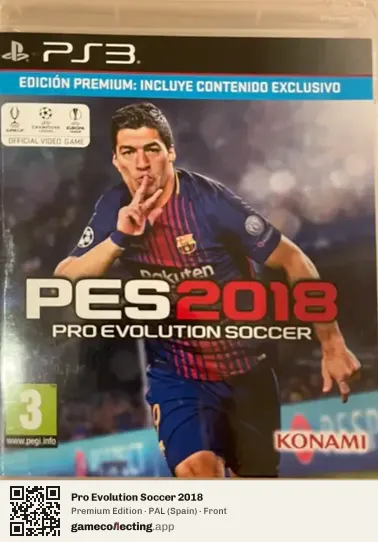 Pro Evolution Soccer 2018 PlayStation 3, Spain box front