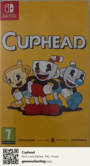 Cuphead Nintendo Switch, PAL box front