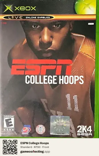 ESPN College Hoops Xbox, NTSC box front