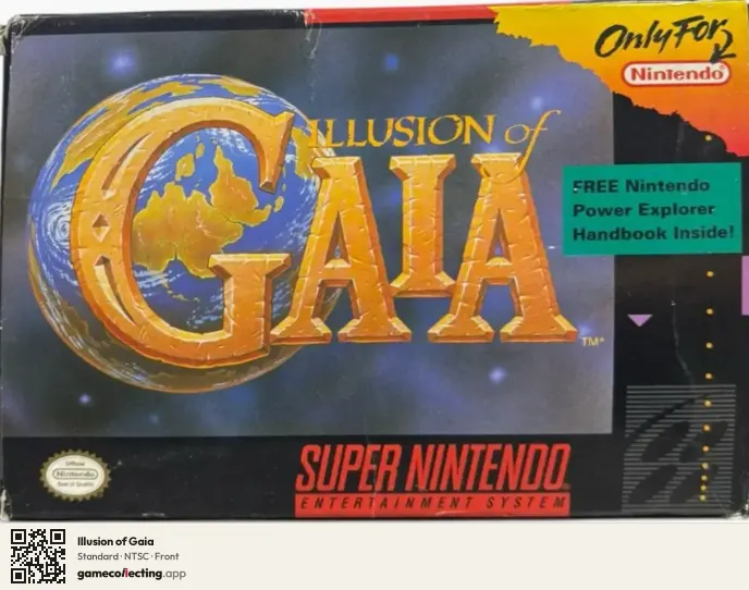 Illusion of Gaia Super Nintendo Entertainment System, NTSC box front