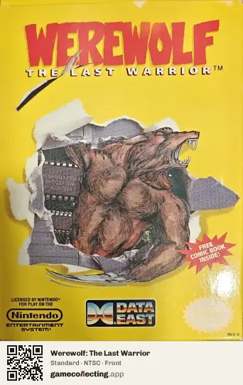 Werewolf: The Last Warrior Nintendo Entertainment System, NTSC box front