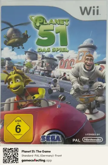 Planet 51: The Game Nintendo Wii, Germany box front