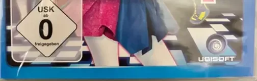 Just Dance 4, the USK square on its front
