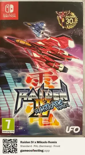 Raiden IV x Mikado Remix Nintendo Switch, Germany box front