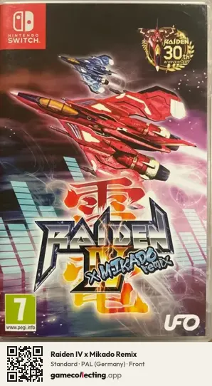Raiden IV x Mikado Remix Nintendo Switch, Germany box front