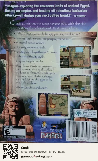 Oasis Computer, NTSC box back