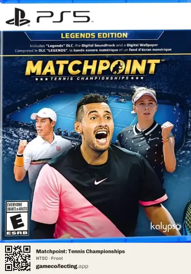 Matchpoint: Tennis Championships PlayStation 5, NTSC box front