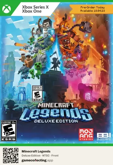 Minecraft Legends Xbox One, NTSC box front