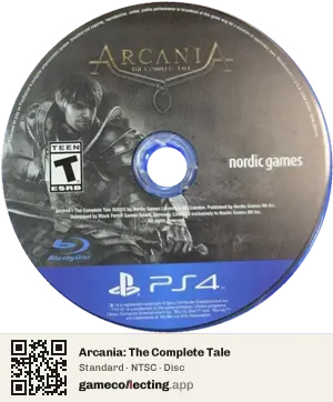Arcania: The Complete Tale PlayStation 4, NTSC disc