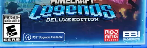 Minecraft Legends, the ESRB box on its front