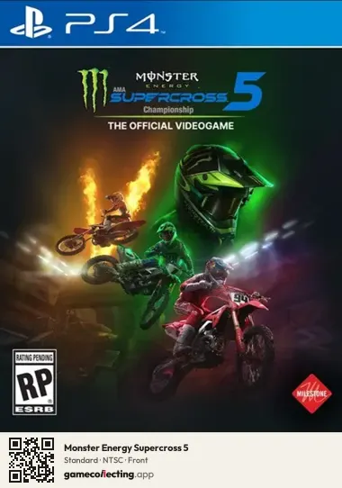 Monster Energy Supercross 5 PlayStation 4, NTSC box front