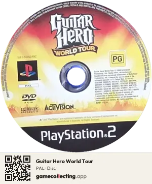 Guitar Hero World Tour PlayStation 2, PAL disc