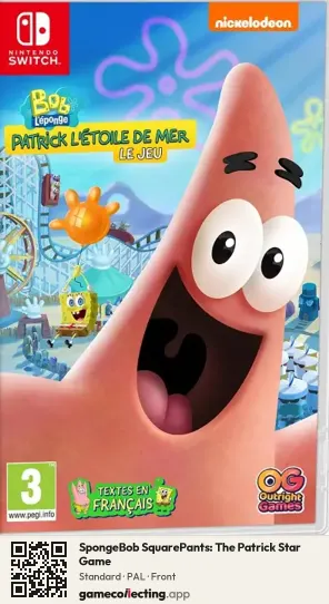 SpongeBob SquarePants: The Patrick Star Game Nintendo Switch, PAL box front