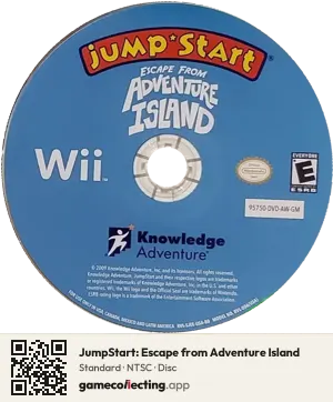 JumpStart: Escape from Adventure Island Nintendo Wii, NTSC disc