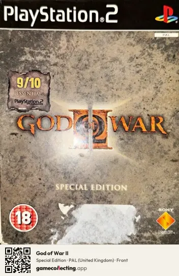 God of War II PlayStation 2, United Kingdom box front