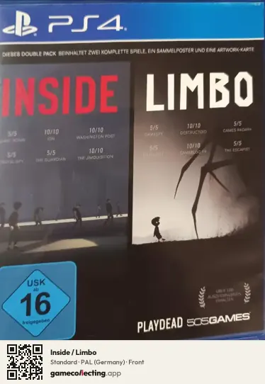 Inside / Limbo PlayStation 4, Germany box front