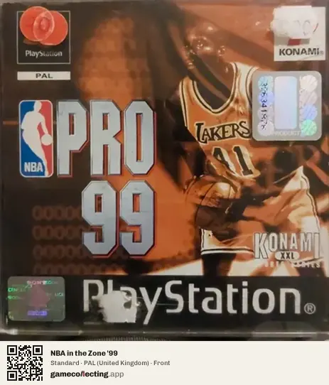 NBA in the Zone '99 PlayStation, United Kingdom box front