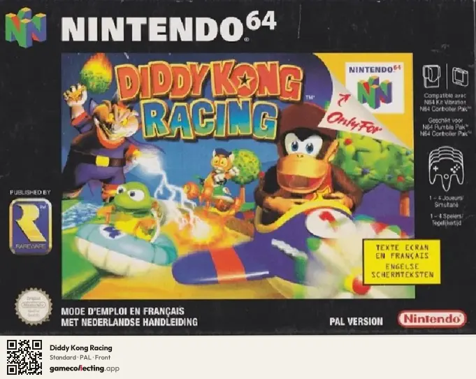 Diddy Kong Racing Nintendo 64, PAL box front