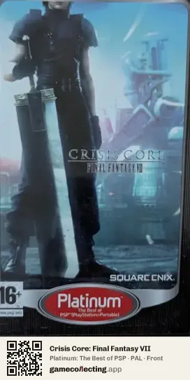 Crisis Core: Final Fantasy VII PlayStation Portable, PAL box front