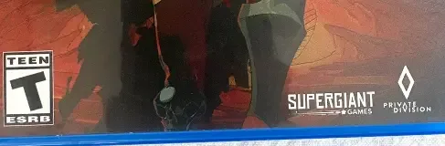 Hades, the ESRB box on its front