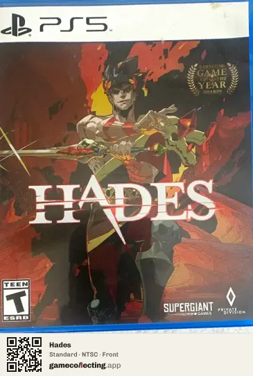 Hades PlayStation 5, NTSC box front