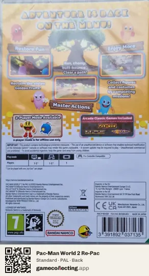 Pac-Man World 2 Re-Pac Nintendo Switch, PAL box back