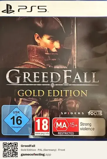 GreedFall PlayStation 5, Germany box front