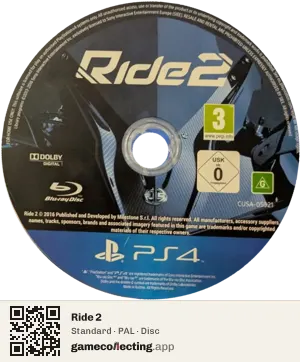 Ride 2 PlayStation 4, PAL disc