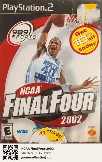 NCAA Final Four 2002 PlayStation 2, NTSC box front