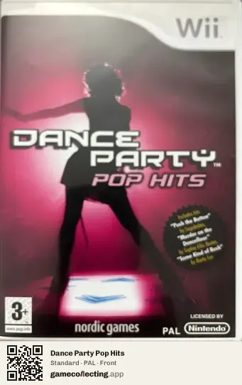 Dance Party Pop Hits Nintendo Wii, PAL box front