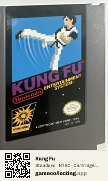Kung Fu Nintendo Entertainment System, NTSC cartridge label