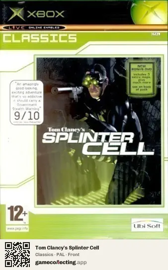 Tom Clancy's Splinter Cell Xbox, PAL box front