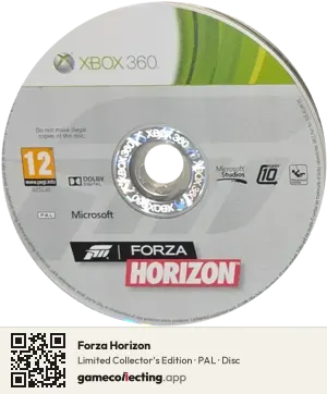 Forza Horizon Xbox 360, PAL disc