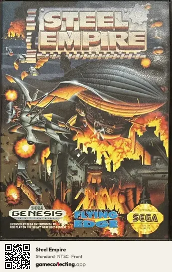 Steel Empire Sega Mega Drive / Genesis, NTSC box front
