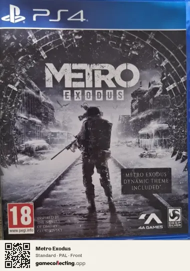 Metro Exodus PlayStation 4, PAL box front