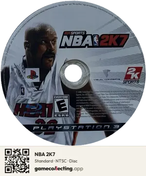NBA 2K7 PlayStation 3, NTSC disc