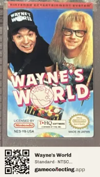 Wayne's World Nintendo Entertainment System, NTSC cartridge label