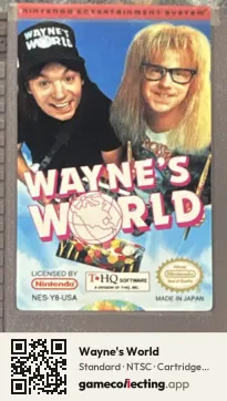 Wayne's World Nintendo Entertainment System, NTSC cartridge label