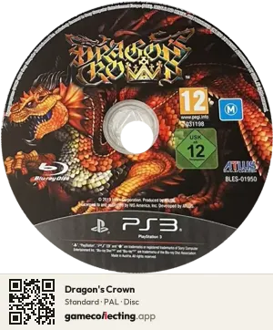 Dragon's Crown PlayStation 3, PAL disc