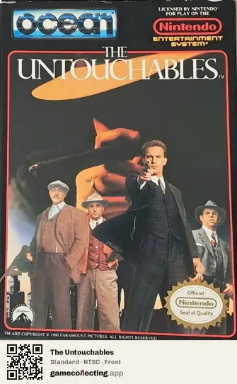 The Untouchables Nintendo Entertainment System, NTSC box front