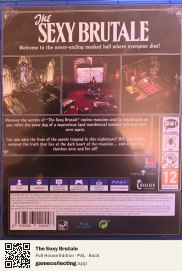 The Sexy Brutale PlayStation 4, PAL box back