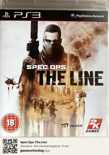 Spec Ops: The Line PlayStation 3, United Kingdom box front