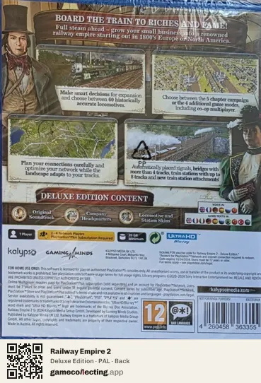 Railway Empire 2 PlayStation 5, PAL box back