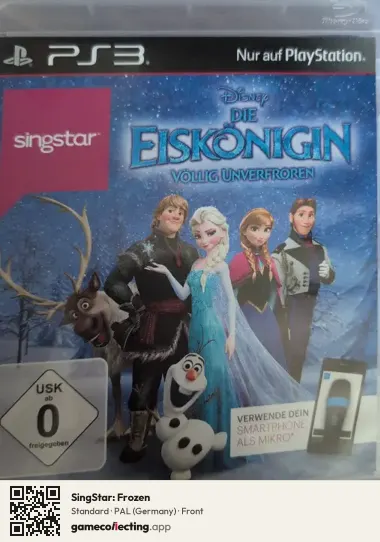 SingStar: Frozen PlayStation 3, Germany box front