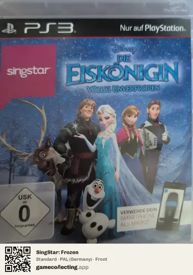 SingStar: Frozen PlayStation 3, Germany box front