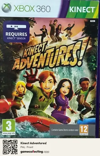 Kinect Adventures! Xbox 360, PAL box front