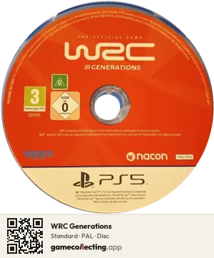 WRC Generations PlayStation 5, PAL disc