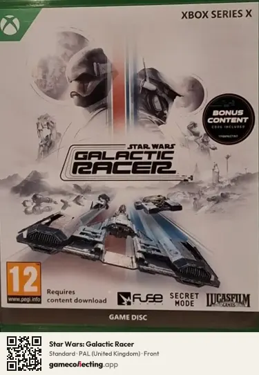 Star Wars: Galactic Racer Xbox Series X, United Kingdom box front