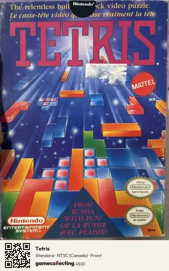 Tetris Nintendo Entertainment System, Canada box front
